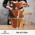 thumbnail image 4 of Set de 3 ensaladeras de madera hechas a mano Woodenhouse, 4 of 8