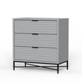 thumbnail image 3 of Origins by Alpine Milo 3 Drawer Small Chest in Light Slate Grey, 3 of 3