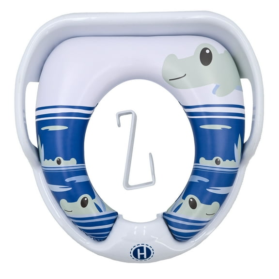 Hopscotch Lane Gator Soft Potty Training Seat with Storage Hook & Handles, Toddlers Ages 12  Months