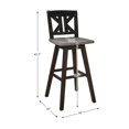 thumbnail image 3 of Lexicon Amsonia K-back Bar Height Dining Swivel Chair in Black (Set of 2), 3 of 5