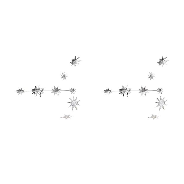 QualitChoice 1 Set Star Decorations Household Interesting Exquisite Stars Pendant Party Supply Craft Decoration Decor Props for Layout Silver 2Set