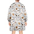 thumbnail image 2 of Wearable Oversized Blanket,Trick or Treat Halloween Pattern Wearable Blanket Hoodie for Adults,Cozy Hooded Blankets with Super Pockets,Super Warm Fuzzy Pullover for Women & Men, 2 of 6