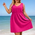thumbnail image 6 of Summer Dresses for Womens 2026 Plus Size Fashion Oversized V-neck Short Sleeved Printed Casual Dress, 6 of 7