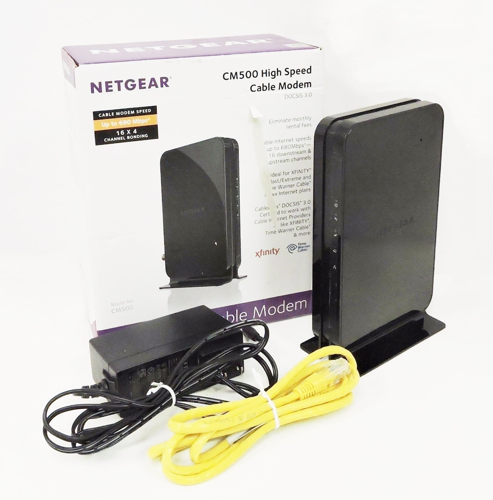 Used NETGEAR CM500 (CM500100NAS) 680 Mbps Cable Modem
