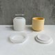 thumbnail image 2 of Round Covered Candle Cup Gypsum Silicone Mold Vertical Stripe Storage Box Glue Mold Diy Storage Tank Resin Silicone Mold , New, 2 of 3