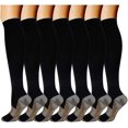 thumbnail image 1 of 7 pares de calcetines de compresión de cobre LIUYMXG para hombres y mujeres altas hasta la RODILLA 20-30 mmHg, 1 of 5