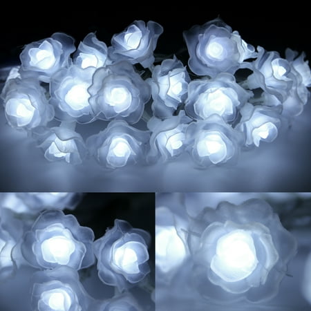 Image Fairy Led String Lights Outdoor Indoor Battery Powered Rose Image Fairy Led String Lights Outdoor Indoor Battery Powered Rose Flower 10ft 20leds