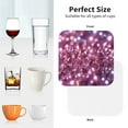 thumbnail image 6 of Glitter Sparkles Shimmer Set of 6 Faux Leather 4 Inch Coasters Drinks Tabletop Home Dinning Square, 6 of 6