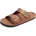 thumbnail image 1 of SHIQI-Mens Sandals,Beach Slides Cork Footbed Slippers with Adjustable Buckle Straps Size 7-13, 1 of 4
