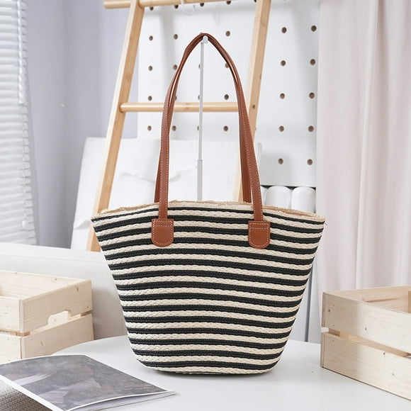Shoulder Bags Nollia Straw Bags for Women | Handmade Travel Woven Shoulder Handbag for Summer | Stylish and Functional Everyday Bag