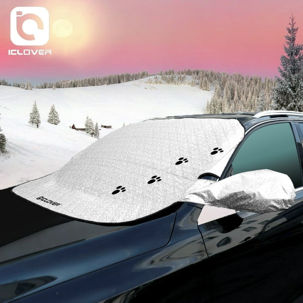 IClover Winter Snow Cover & Car Windshield with Edge Shade Ice