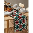 thumbnail image 6 of ERUNPONLY Aztec Vintage Table Runner - 90 Inch Long Southwest Tribe Classic Farmhouse Cotton and Linen Blended Dress Scarves Farmhouse Table Runner for Kitchen Dining, Coffee Table, 13"x90", 6 of 8
