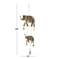 thumbnail image 3 of DecMode 28" Brass Metal Elephant Windchime with Bells, 3 of 8