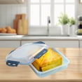 thumbnail image 6 of Holloyiver Sandwich Containers, BPA Free Plastic Snap & Lock Shut Lids with Airtight Silicone Seal, Ideal for Sandwiches, Fruit, Snacks, Meal Prep and Storage for Kids and Adults, 6.9x6.9 Inch, 6 of 7