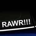 thumbnail image 1 of Rawr! - Vinyl Decal - Choose Color - [WHITE], 1 of 1