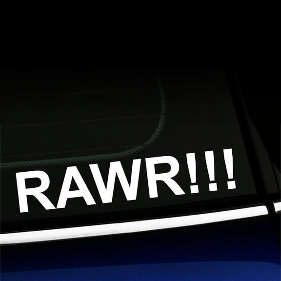 Rawr! - Vinyl Decal - Choose Color - [WHITE]