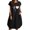 Black A, variant on Fesfesfes Spring Dresses for Women Loose Round Neck Tunic Dress Casual Knee Length Linen Mini Dress Heart Printed Mom Dress with Pocket