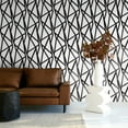 thumbnail image 5 of Tempaper x Genevieve Gorder Black on White Intersections Peel and Stick Wallpaper, 20.5" x 16.5', 5 of 8