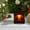 Red, variant on Christmas LED Imitation Flame Light, fireplace shaped small night light with warm glow, safe energy efficient, festive holiday decor for living room bedroom