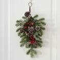 thumbnail image 3 of 2x Colgante de puerta de botín en con botín navideño con decoración de bayas rojas para colgar en pared navideño navideño Baoblaze Botín de lágrima, 3 of 7