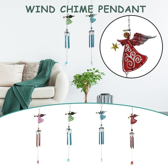 Agiferg Retro Metal Bell Angel Wind Chime Ornaments Creative Balcony Courtyard