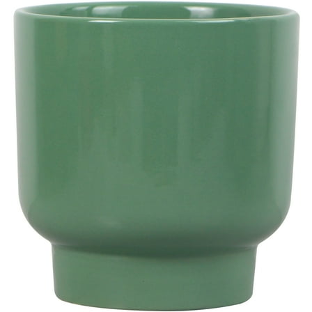 Mainstays Small 6in Round Petra Green Ceramic Planter