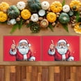 thumbnail image 4 of Heat-Resistant Christmas Cartoon Placemats Fade-Resistant Cute Entrance Mat 6Pcs 17.7" X 13", Santa Claus Christmas Character Durable Entry Mat Deco for Cafe, 4 of 5