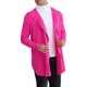 thumbnail image 4 of Cárdigan con capucha de manga larga y frente abierto de solapa para hombres INSPIRE CHIC en rojo rosa, 4 of 6