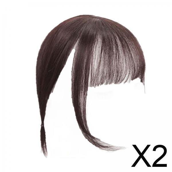 Flequillo postizo,Flequillo Clip de pelo en flequillo postizo para mujer,Extensión sintética postizos para mujer,Flequillo de aire postizo uso diario Flequillo falso ,Peluquín con flecos