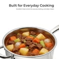 thumbnail image 4 of Fortune Candy 4 Quart Saucepan, 18/8 Stainless Steel Tri-Ply Cookware with Lid, Dishwasher Safe, 4 of 8