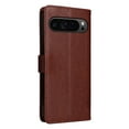 thumbnail image 2 of Allytech Slim Wallet Case for Google Pixel 9 / 9 Pro, Stylish Embossed Pattern PU Leather Shockproof Cover with Card Slots & Cash Pocket & Wrist Strap, Magnetic Clasp Protective Case - Brown, 2 of 10