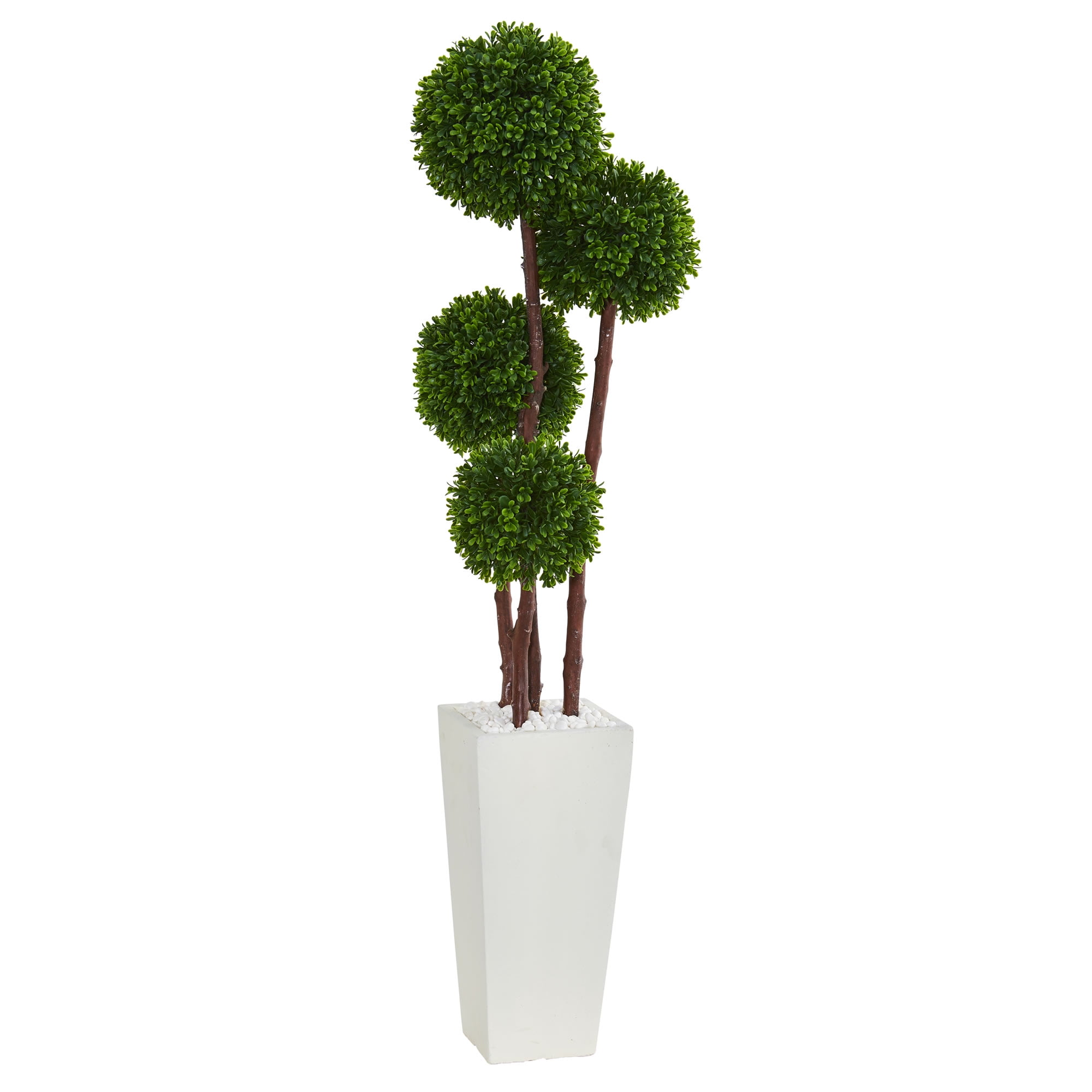Nearly Natural 4' Boxwood Artificial Topiary Tree in Planter (Indoor