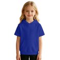 thumbnail image 3 of SUYIDA Kids Short Sleeve Hoodies Casual Lightweight Sweatshirt with Pocket Back to School for Boys Girls Everyday Play Comfortable Hoodie, 3 of 6