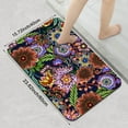 thumbnail image 3 of 1pc Dark Multicolored Floral Bathroom Rug Bathroom Decor and Accessories- Durable,Anti Slip,And Quick Drying,Suitable For Indoor/outdoor Use - Perfect For Bathrooms,Bedrooms,Kitchens, 3 of 9