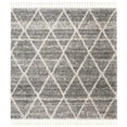 thumbnail image 5 of SAFAVIEH Melrose Bristol Geometric Diamonds Shag Area Rug, Grey/Ivory, 6'7" x 6'7" Round, 5 of 5