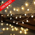 thumbnail image 2 of Guirnalda de luces LED impermeable para exteriores, lámpara de hadas para boda, jardín, decoración de Navidad, 10M, USB/batería, 2 of 4