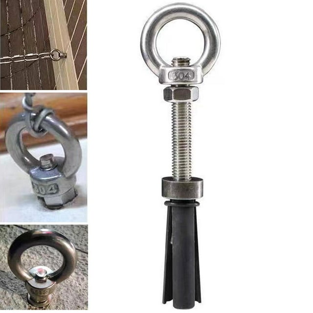 Vis à Œil à Expansion en Acier Inoxydable avec Vis Détachable Réutilisable pour Extérieur, Vis à Œil à Expansion, Vis à Œil à Expansion, Vis en Acier, Vis Réutilisable à Levage, Acier à Levage