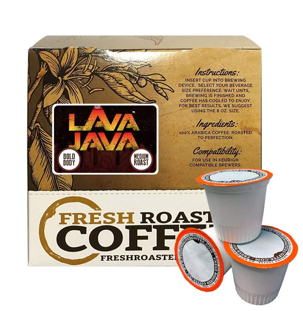 Fresh Roasted Coffee LLC, Lava Java Coffee Pods, Medium Roast, Artisan