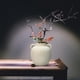 thumbnail image 3 of Jarrón de cerámica rústica, maceta decorativa, maceta, florero decorativo Wabi Sabi Blanco, 3 of 9