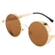 thumbnail image 3 of Gafas de sol redondas retro Steampunk Marco de metal Gafas de lentes redondas Té dorado Té de oro Hugo Gafas de sol retro, 3 of 5