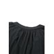 thumbnail image 4 of ABPHQTO Top de manga corta fruncido con cuello en V negro para mujer, 4 of 5