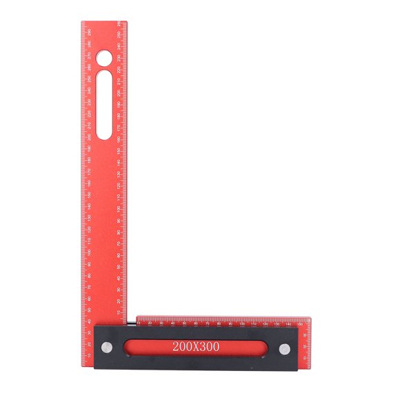 Carré à 90 Degrés, Alliage d'Aluminium Anodisé Cadre Carré 300x200mm Échelle Précise pour Menuiserie