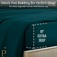 thumbnail image 3 of PRATYUX Split King 5-PC Sheet Set for Adjustable Bed - 700-Thread Count 100% Organic Cotton, 20" Deep Pockets - Teal Blue, 3 of 7