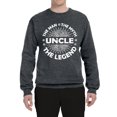 thumbnail image 2 of Wild Bobby, Uncle Man Myth Legend Funny Dad Uncle Papa Granpa Dad Gift, Father's Day, Unisex Crewneck Graphic Sweatshirt, Charcoal, X-Large, 2 of 4