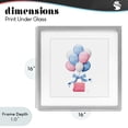thumbnail image 4 of Stupell Industries Contemporary Pink & Blue Handbag Balloons Gray Framed Print Under Glass, 16 x 16, by Amanda Greenwood, 4 of 8