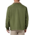 thumbnail image 3 of INSPIRE CHIC Men's Winter Coat Collared Button Front Fleece Lining Pockets Trucker Jacket S Olive Green, 3 of 6