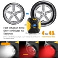 thumbnail image 2 of Compresor de aire portátil, inflador eléctrico, inflador de neumáticos para coche, minicompresor de aire portátil de 12 V, bomba para coche y bicicleta con manómetro., 2 of 5