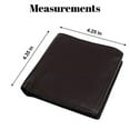 thumbnail image 5 of Genuine Leather Men's Dual Credit Card ID Flap Bifold Wallet Passcase RFID Blocking, 5 of 37