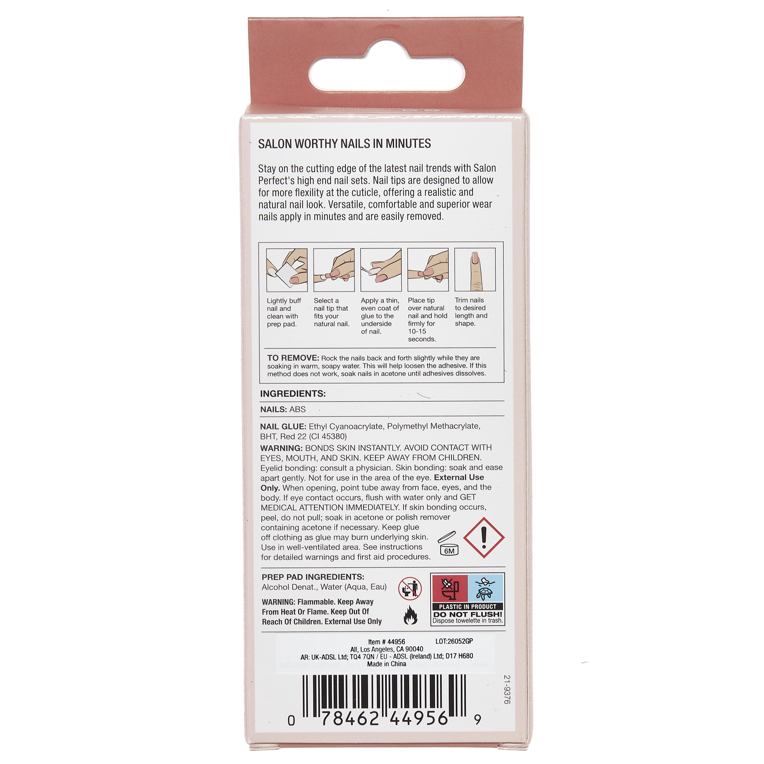 Salon Perfect Halloween Chill Short Almond Press-On Nails with Glue & File, Coffee, 30 Pieces