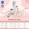 thumbnail image 3 of Gymax 18'' Kids Bicycle Children's Training Bicycle w/ Removable Training Wheels & Basket Pink, 3 of 9